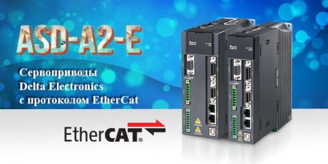 Сервоприводы Delta Electronics с протоколом EtherCat